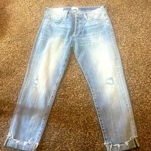 NWT 7 for all Mankind size 29 Josefina light denim jeans with cuff legs